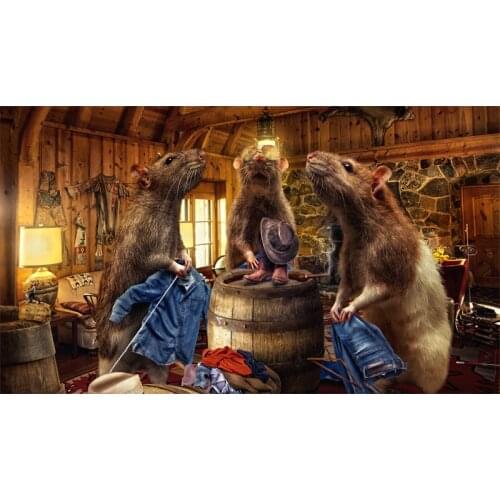 Full Square Drill 5D DIY Creative pictures rats jeans room diamond painting Cross Stitch 3D Embroidery Kits home decor H40