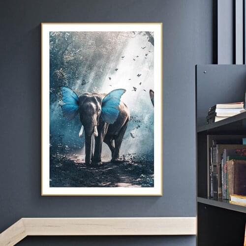 Winter Moon Landscape Polar Bear Posters And Prints Butterphant Animal Canvas Painting Wall Picture For Kids Room Home Decor