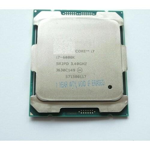 I7 6800K Core i7-6800K SR2PD Processor 3.4GHz 6 Cores 12Threads for FCLGA X99 MB server pc