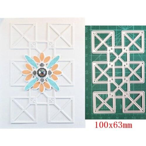 Craft dies Grid Background Frame metal cutting dies cut die mold decoration Scrapbook dies knife mould blade punch stencils dies
