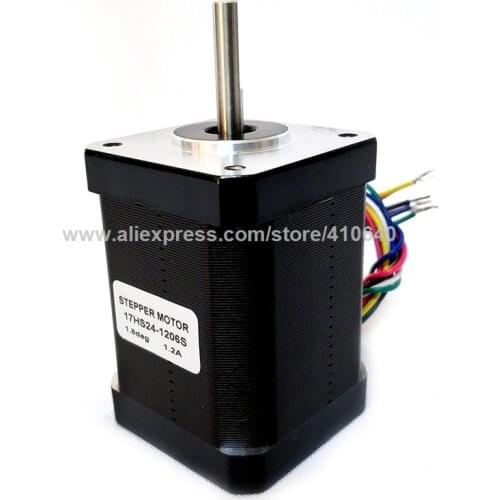 Factory Delivery Nema17 Stepper Motor 17HS24-1206S L 60 mm with 1.8 degree 1.2 A Current 65 N.cm Torque 6 Wires Super Promotion