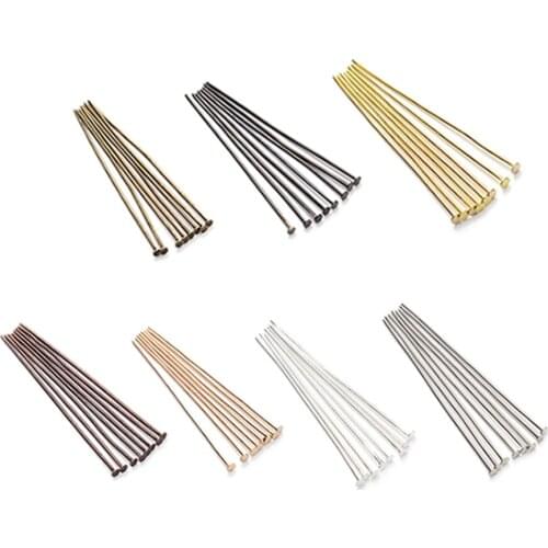 Wholsale 200pcs/lot Eye Head Pins 20 25 30 35 40 45 50 mm Eye Pins Findings For Diy Jewelry Making Jewelry Accessories Supplies