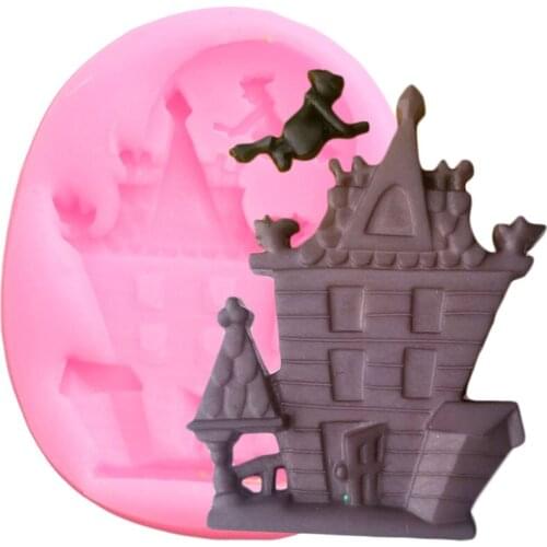 Castle Silicone Mold Cupcake Topper Baby Birthday Fondant Cake Decorating Tools Resin Clay Candy Molds Chocolate Gumpaste Mould