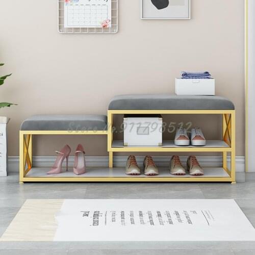 Adult and child integrated shoe changing stool, household entrance door soft cushion shoe cabinet porch shoe store creative shoe