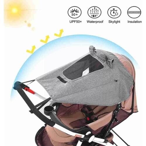 Universal Two Way Car Light Block Stroller Accessories Infants Canopy Baby Seat Sun Sun Coth Cover Carriage Visor Shade Bag K3B9