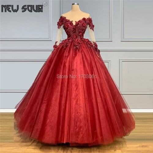 Flowers Beaded Evening Dress Ball Gown Custom Made Prom Dresses New Couture Crystals Arabic Dubai Wedding Party Gowns kaftans