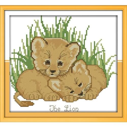 Everlasting Love The Sleeping Baby Dog Chinese Cross Stitch Kits Ecological Cotton Stamped DIY Gift Wedding Decoration For Home