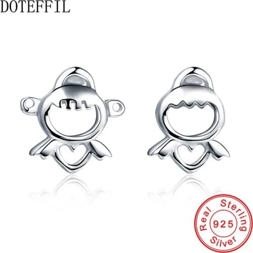 925 Silver Angel Earrings Women Simple OL Style Fashion Silver Stud Earrings Jewelry