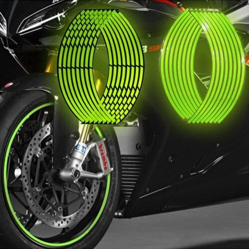 10" 12" 14" 18" Motorcycle Sticker Moto Strips Reflective Wheel Rim For Motorbike Scooter