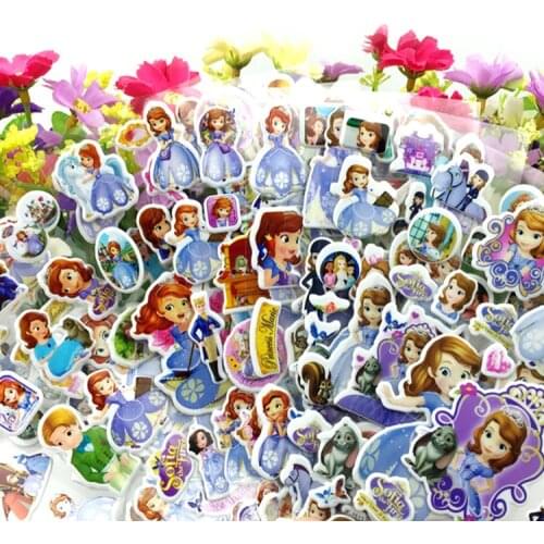 10 Sheets/set Disney Sophia Princess scrapbooking for kids rooms decor diary notebook decoration toy 3D sticker