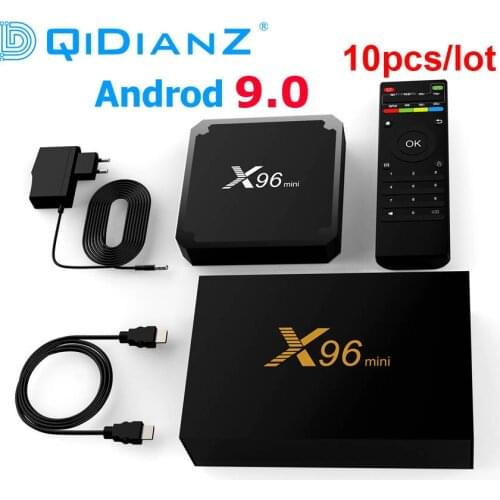 10pcs/lot New Android 9.0 x96 mini TV BOX 2GB 16GB Amlogic S905W Quad Core 2.4GHz WiFi Media Player Set Top Box X96mini