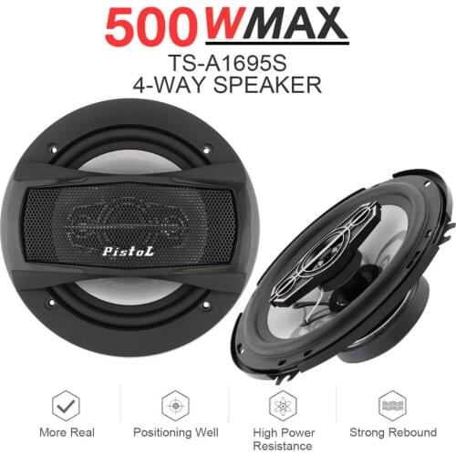 2pc 6 Inch Car Loundspeaker 16cm 500W 4 Way Car Coaxial Speaker Auto Music Stereo Full Range Frequency Hifi Speaker for Car Auto