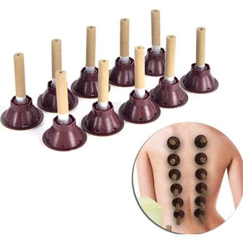 50pcs/Set Mini Moxibustion Tube Paste Self-stick Moxa Candle Self-adhesive Acupuncture Points Massage Moxa Stick