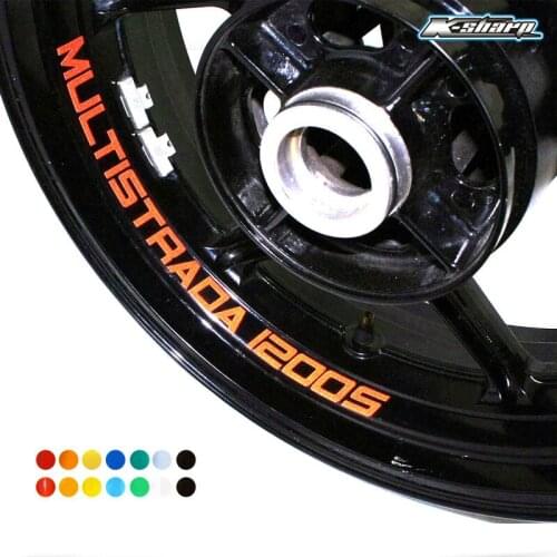 8X CUSTOM INNER RIM DECALS WHEEL Reflective sign sticker STRIPES FIT DUCATI Multistrada 1200S