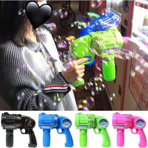 Kids Bubble Machine 6-hole Gatling Automatic Bubble Blower Safe Interactive Toy Summer Childrens Toy Gun Wedding Supplies
