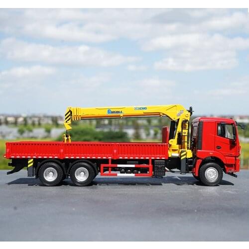 Diecast Alloy Vehicle 1:35 Integrated Truck-Mounted Crane Transporter Engineering Truck Model Toy Adult Collection Gifts Display