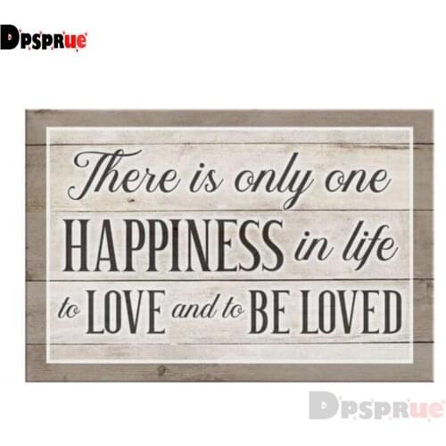 Dpsprue Full Square/Round Drill 5D DIY Diamond Painting "Text" Diamond Embroidery Cross Stitch 3D Decor Gift DF143