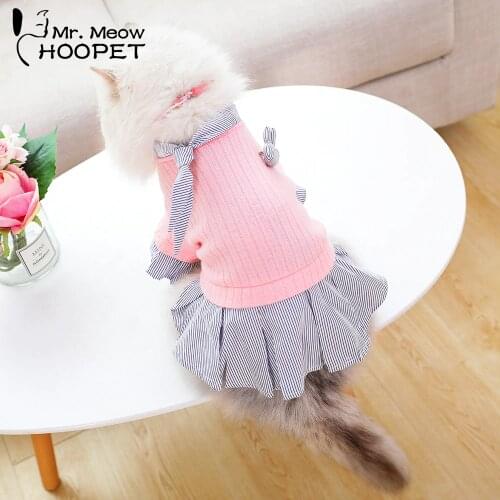 Hoopet Pet Cat Clothes Dog Coat Teddy Suit Puppy Small Dog Character Dress Clothes for Cats