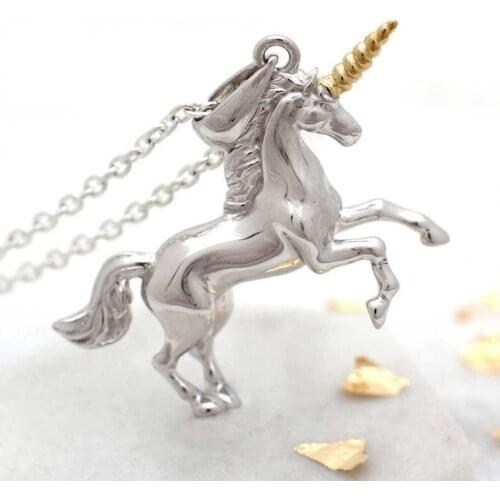 Fashion Cute Unicorn Shape Simple Pendant Necklaces Wedding Anniversary Women Necklace Party Accessories Jewelry