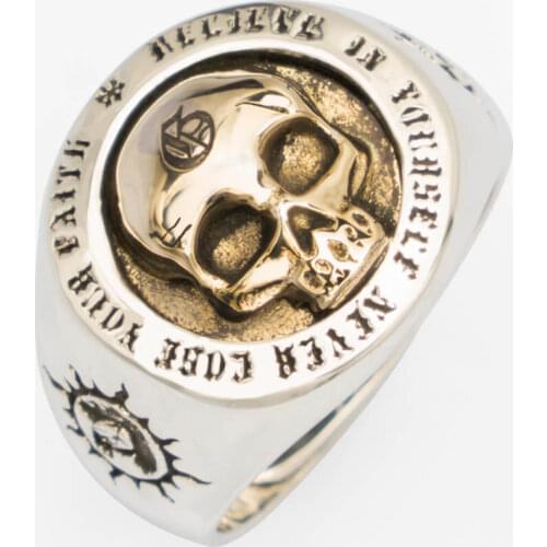 Adjustable 925 Sterling Silver colour Skull Rings for Men women Male World War Soldier Thai Silver colour Ring Jewelry Anillos