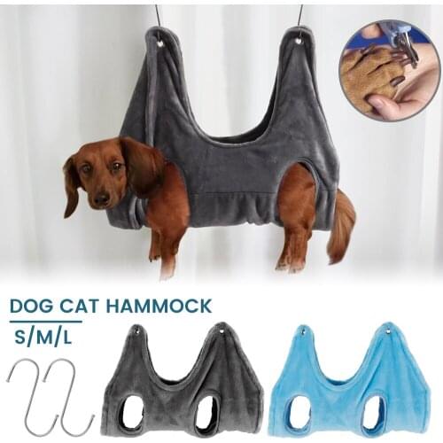 Soft Dog Cat Hammock Helper Bed Swing Comfy Dog Cats Grooming Trimming Bathing Restraint Bags Nails Tool for Pet Supplies