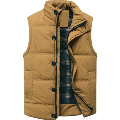 New 2020 Brand Men Vests Sleeveless Outwear Jackets Winter Fashion Male Clothing Casual Solid Thick Slim Coats Waistcoat XXXL