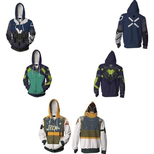 New Popular Game Valorant Raze Same Style Cosplay Hoodie 3D Casual Men Women Sweatshirt Zipper Jacket Coat Pullover Tracksuit