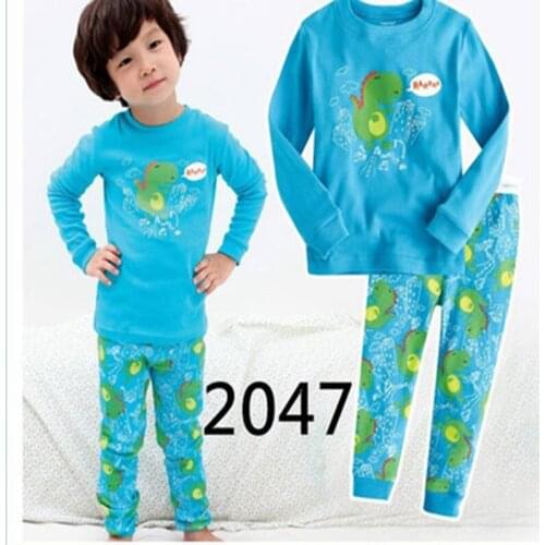 New Arrival Baby Boys Sleepwear Children Infant Long Sleeve Pajamas Set Girls Pyjamas Home Clothes Nightwear Suits 2-7Y A019