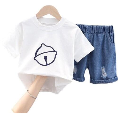 New Summer Baby Girl Clothes Suit Children Cotton T-Shirt Shorts 2Pcs/sets Toddler Casual Costume Boys Clothing Kids Tracksuits