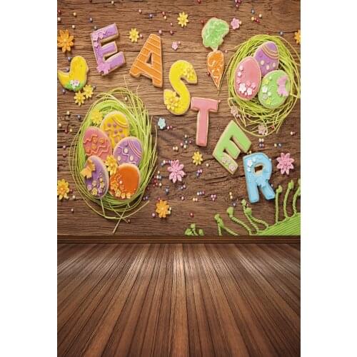VinylBDS Easter Photo Backdrop Wooden Backdrops Photography Newborn Easter Decoration Photography Studio Props Kids Backdrops