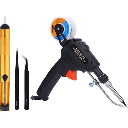 110V/220V 60W Solder Soldering Gun Ferro De Solda Hand-held Automatically Send Tin Gun Solder Iron Welding Tools