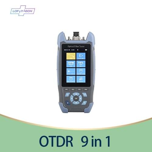 Pro Mini OTDR Fiber Optic Reflectometer 980rev with 9 Functions VFL OLS OPM Event Map 24dB for 64km Fiber Cable Ethernet Tester