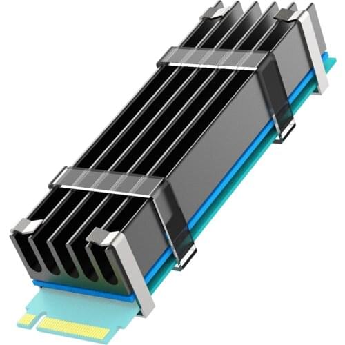 M.2 Heatsink (10mm high) for 2280 M.2 SSD with Silicone Thermal Pad (22x70x10 Size)