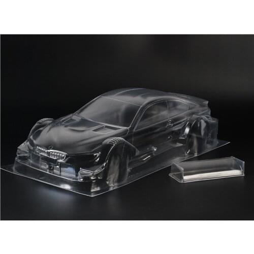 Rc Car Toys Clear Body Shell BMW M4 DTM Stickers Tail Wing Sets For 1:10 Scale Electric Motorhome Rally Car Model