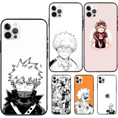 Bakugo Boku no My Hero Academia Rubber Phone Case For iPhone 12 11 Pro Max Mini XS X XR 7 8 Plus SE 2020 Soft Cover Case