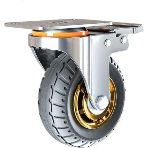 Agricultural Industrial Cart Wheel Rubber Cast No Noise