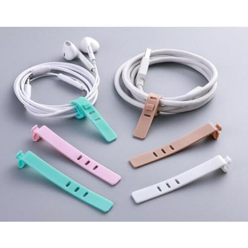 Silicone Cable Organizer Cable Winder Protector Wire Cord Management Marker Holder Cover For Earphone USB Charger Cell Phone