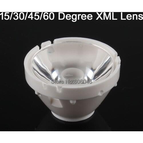 10pcs 15 30 45 60 Degree LED LENS/Reflector Collimator Clear / Beaded Surface for CREE XML /XM-L / XML2 / XM-L2 LED Emitter Bead
