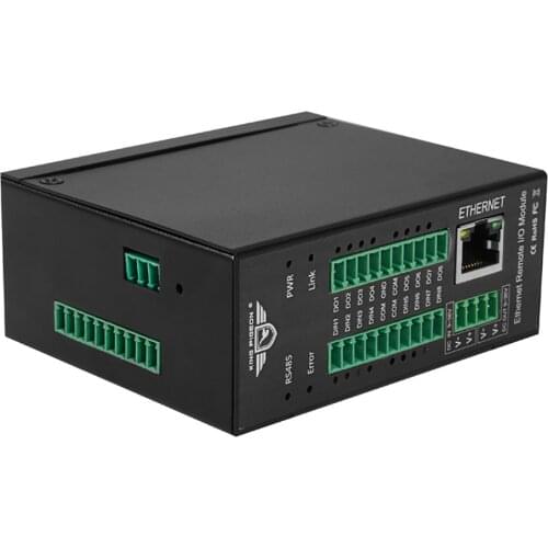 Ethernet Remote I/O Module 8 optical-isolated digital inputs 4 digital outputs Support high speed pulse counter RS485 interface
