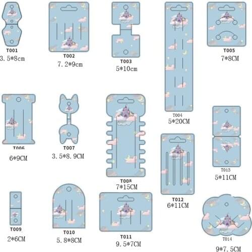 100 Pcs Korean Version of Hairpin Hair Rope Display Cards Custom Logo Fashion Jewelry Packaging Tags DIY Handmade Packing Cards