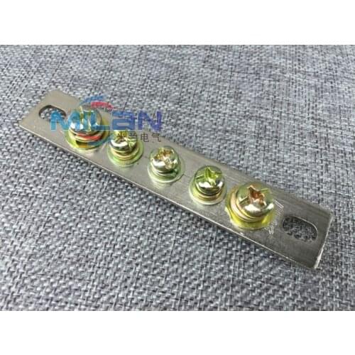 1pcs 1.8*20 5 hole zero row terminal copper bar power distribution box terminal zero line terminal