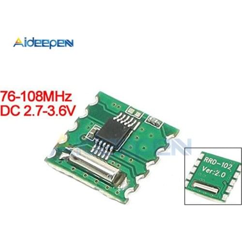 FM Stereo Radio Module RDA5807M Wireless Board RRD-102V2.0 for Arduino DC 2.7 -3.6V Frequency 76 -108MHz
