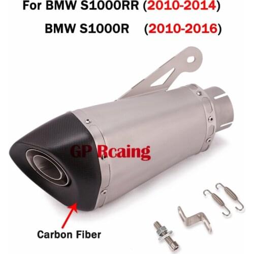 60MM Slip on For BMW S1000R 2010 - 2016 S1000RR 2010 - 2014 Motorcycle Exhaust Escape Moto Muffler DB Killer With E-mark Code