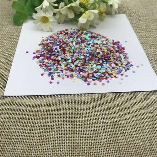 25g 3mm Color Heart Sequins Mixed Color Flower Sewing Garment Accessories,Clothing accessories,DIY Sequins scrapbooking shakes