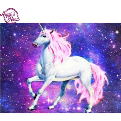 Full Square drill 5D DIY Diamond Embroidery white unicorn Diamond Painting Cross Stitch Rhinestone Mosaic decoration
