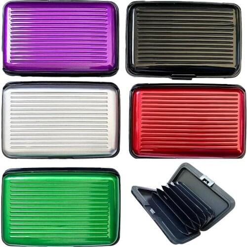 Aluminum Hard Case rfid blocking Credit Cards Wallet holder