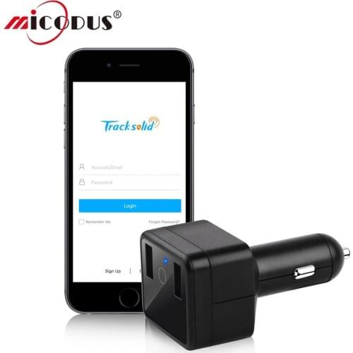 Car GPS Tracker Auto 2 Dual USB Car Charger Quick Charging GPS Car Tracker SOS Over-speed Alarm Voice Monitor Real-time Tracking
