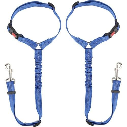 2pcs Pet Dog Cat Car Seat Belt Adjustable Nylon Harness Seatbelt Lead Leash 6 Colors