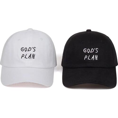 GODs PLAN Baseball Caps Rapper Aubrey Drake Song Title Snapbacks Unisex 100% Cotton Dad Hat Women Men Hip Hop Concert Hat