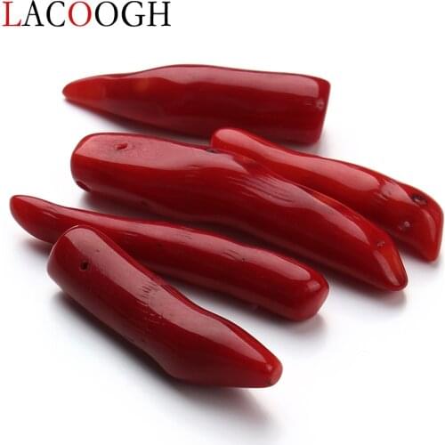 5Pcs/lot 2-5cm Natural Stone Irregular Natural Red Coral Beads Charms Pendant for DIY Bracelet Necklace Jewelry Making Findings